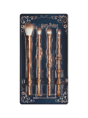 Kit de Pincéis - Inspirados nas varinhas de Harry, Hermione, Rony e Dumbledore